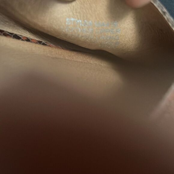 MADEWELL THE EMILIA SNAKE EMBOSSED LEATHER  MULE SIZE 7 1/2 - Picture 7 of 8